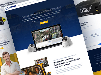 Fs Homepage Dribbble Reveal V2 agency florida orlando responsive security surveillance web design