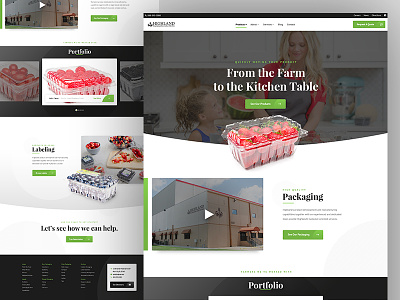 Highland's Plastic Produce Packaging Website designzillas farming orlando packaging produce web design
