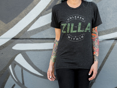 Fresh Designzillas T-Shirt "Unleash the Zilla Within" apparel clothing designzillas graphic design grunge illustration shirt t shirt typography vintage