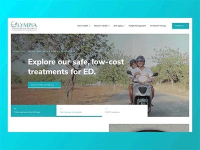 Olympia Compound Pharmacy animation pharmaceutical web design website