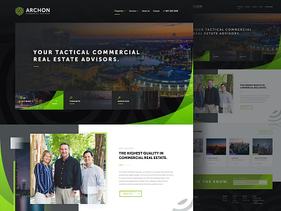 Archon Commercial Real Estate Website Launch branding designzillas orlando real estate ui design web design website