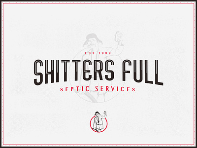 Sh*tters Full Septic Services branding christmas holliday illustration mock the halls mockthehalls