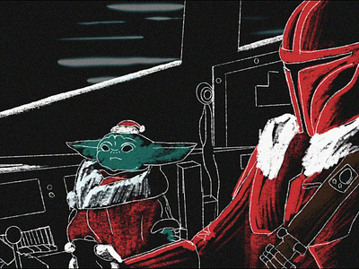 Introducing... The Santalorian | A Mock the Halls Special animation baby yoda designzillas disney illustration mock the halls mock the halls 2019 star wars the mandalorian yoda