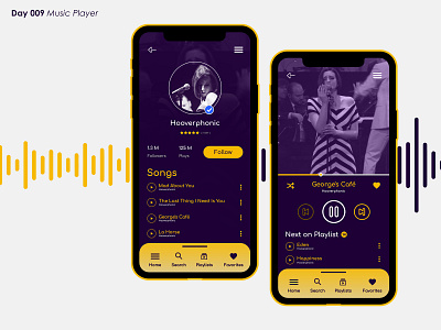 DailyUI Challenge - Day 009 - Music Player