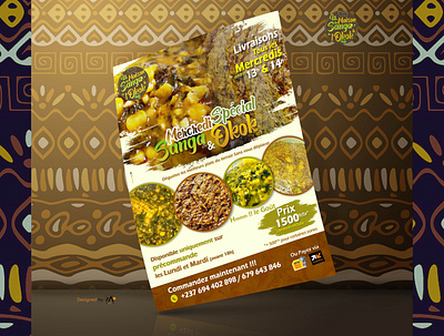 Affiche pour Menu spécial concept design flyer artwork flyer design flyer template maquette marketing