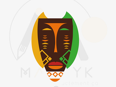 Masque abstract art branding illustration