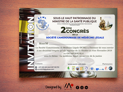 Invitation Congrès carte design invitation