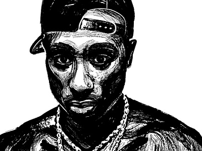 Tupac Illustration adobe illustrator illustration portrait illustration