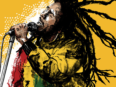Bob Marley Illustration adobe illustrator illustration