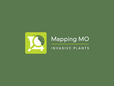 Mapping Mo Invasive Plants Logo adobe illustrator branding design logo