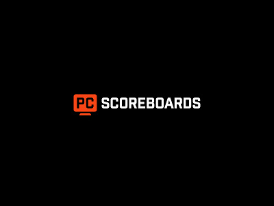 PC Scoreboards Logo adobe illustrator branding graphic design logo design