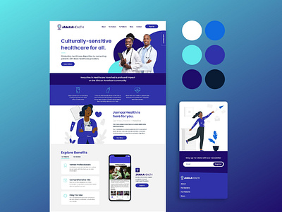 Jamaa Health Website Design + Brand Launch figma graphic design ui uiux web design website design