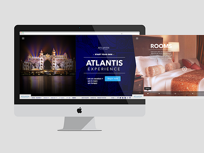 Horizontal Parallax atlantis design dubai horizontal hospitality hotel interface pitch scroll uae ui web
