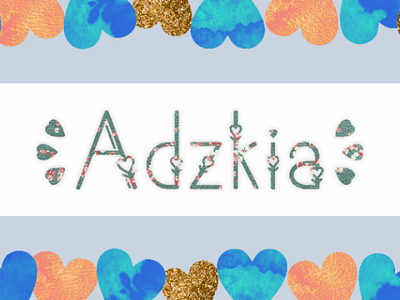 Adzkia beautiful cute design display fancy font girly love premium