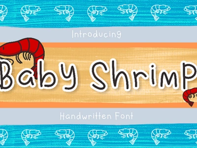 Baby Shrimp baby cute font handwritten script typeface