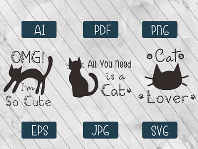 Cat Lover Quote cat catlife catlover catlovers cats craft crafting cute kitten kittens kitty meow svg svgfile
