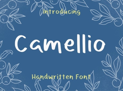 Camellio Font branding crafts creative cute design display font handwritten logo typeface typography