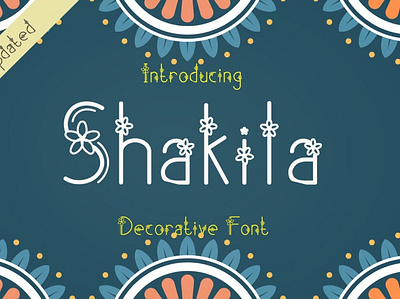 Shakila Font bloom blossom branding creative cute decorative design display floral floral design flower font logo typeface typography