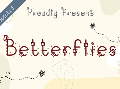 Betterflies animal branding creative cute decorative design display font illustration logo typeface