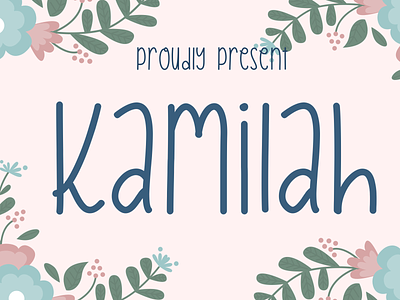 Kamilah Font branding creative cute design display font handwritten logo typeface typography