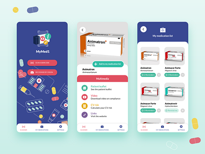 MyMed1 app design ui ux