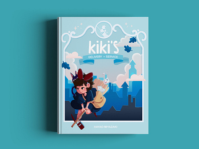 Kiki's Delivey Service - Book Cover book book cover character design childrens book childrens illustration digital art digital painting draw drawing editorial illustration fanart illustration kikis delivery service photoshop studio ghibli