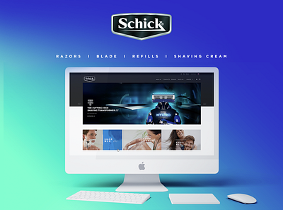 SCHICK HOME PAGE MOCKUP concept hydro interaction design razor schick shaving ui ux website design