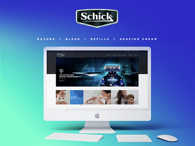 SCHICK HOME PAGE MOCKUP concept hydro interaction design razor schick shaving ui ux website design