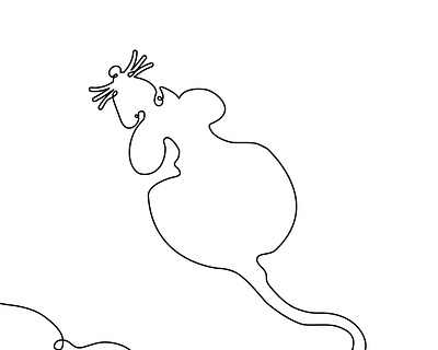 single line mouse animal design line minimalism poster scandinavian style ui vector дизайн иллюстрация персонаж