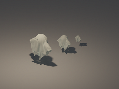 Ghosts 3d blender character characters game ghost ghosts isometric low poly lowpoly render