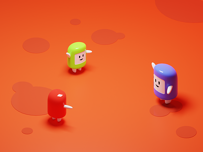 Skittles Toys 3d blender character characters game glossy isometric low poly lowpoly render toys