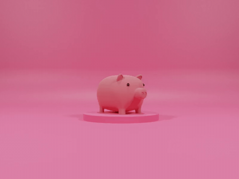 Piggy 3d animals animation blender gif lowpoly piggy render