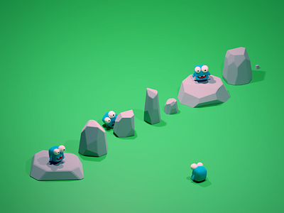 You rock! 3d b3d blender characters concept game illustration isometric low poly lowpoly render rock rocks