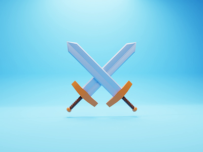 Swords 3d b3d blender concept game illustration low poly lowpoly render sword swords weapon weapons