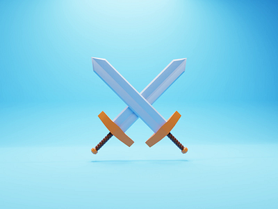 Swords 3d b3d blender concept game illustration low poly lowpoly render sword swords weapon weapons