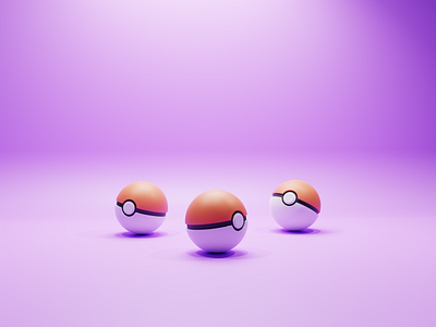 Gotta catch em' all! 3d b3d blender characters concept illustration low poly lowpoly pikachu pokeball pokemon render