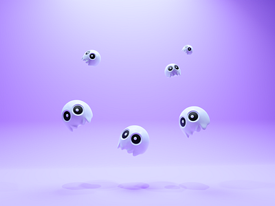 Spooky, boo-hoo! 3d b3d blender boo character characters concept illustration low poly lowpoly nft nftart render skull spooky