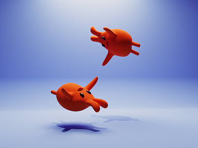 Wee! 3d b3d blender characters concept cute cuteillustration flying friends illustration low poly lowpoly monsters nft nftart nftartist render