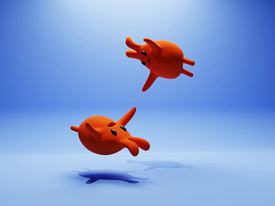 Wee-heee-hoo! 3d animation b3d blender characters concept cute flying illustration low poly lowpoly nft nftart nfts render