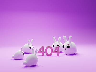 404 3d 404 404 page b3d blender character characters concept illustration low poly lowpoly render web