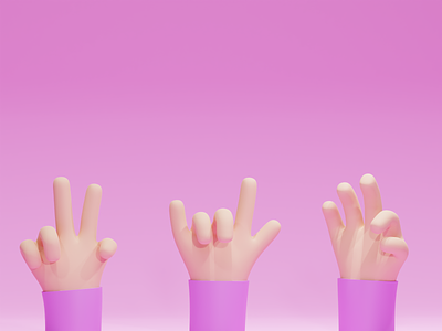 Hands 3d b3d blender concept gestures hands illustration low poly lowpoly render
