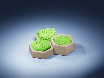 It's grass! It's green! 3d b3d blender geometrynodes geonodes grass green illustration low poly lowpoly render