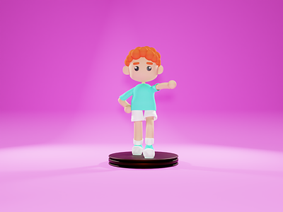 Ready to dance? 3d b3d blender character illustration lowpoly render