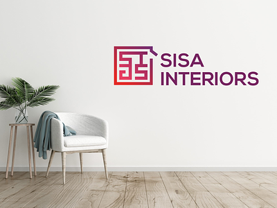 SISA Interiors branding design icon logo