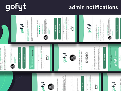gofyt - Email Template Designs branding email email design email marketing email templates gofyt notifications ui design ux design