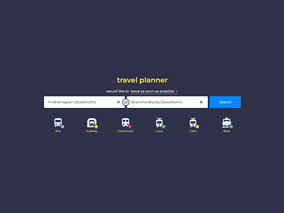 the travel planner flat sketch travel ui ux web