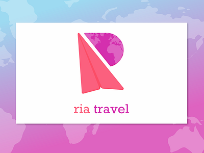 Ria Travel Logo branding design logo sketch typography vector