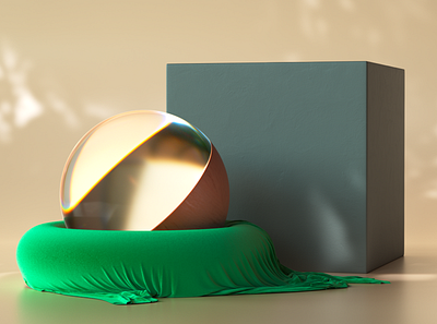 Calm and warm 3d c4d cg cloth design