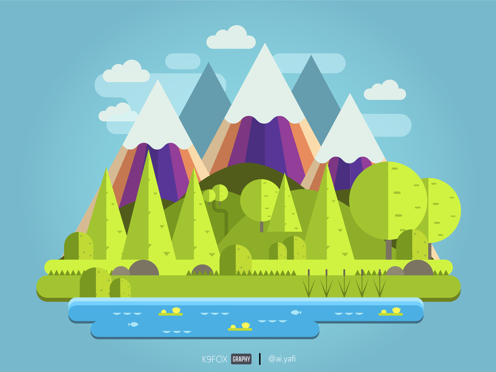 Rainbow Mountain by Afrizal I. Yafi on Dribbble