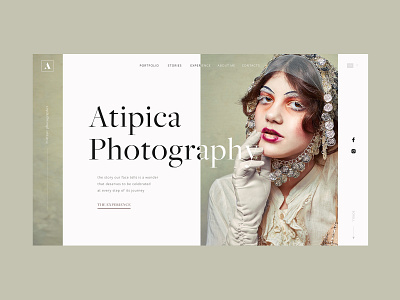 Atipica Photography Website Concept clean concept header photography typogaphy webdesign website